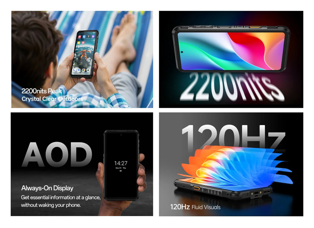 RUGONE smartphone Xever 7 Pro με θερμική εικόνα, 6.67", 12/512GB, 5G, 5550mAh, IP68/IP69K/MIL-STD-810H, μαύρο - Image 7