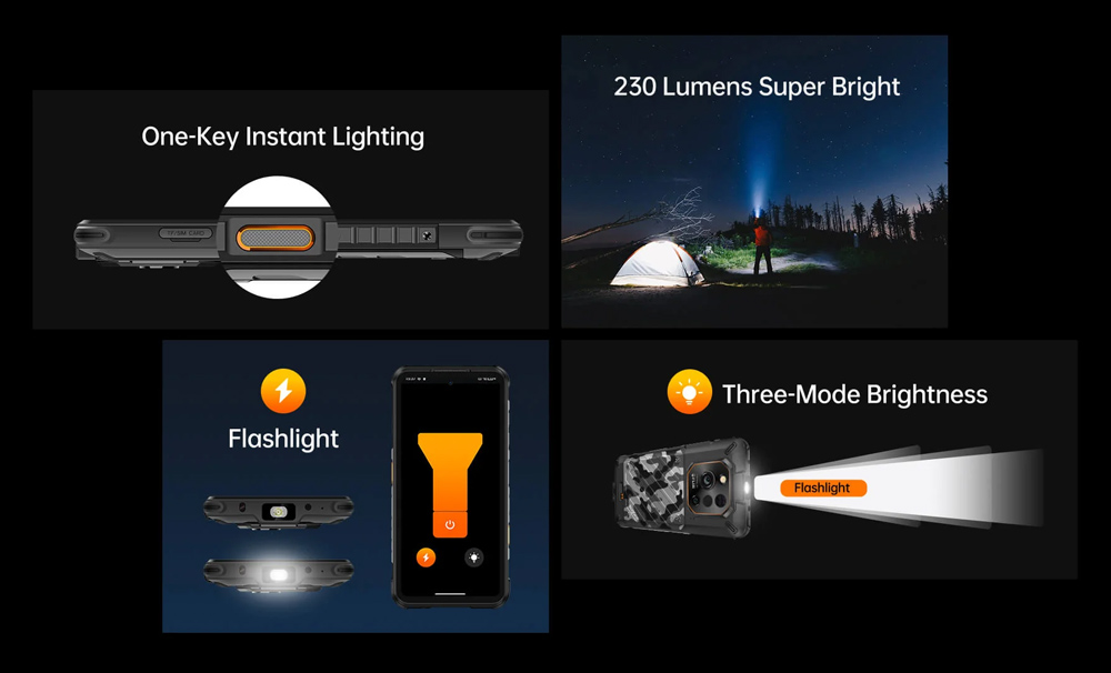 RUGONE smartphone Xever 7 Pro με θερμική εικόνα, 6.67", 12/512GB, 5G, 5550mAh, IP68/IP69K/MIL-STD-810H, μαύρο - Image 14