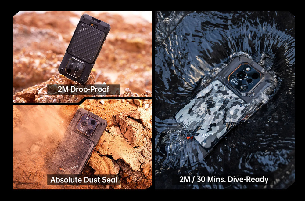 RUGONE smartphone Xever 7 Pro με θερμική εικόνα, 6.67", 12/512GB, 5G, 5550mAh, IP68/IP69K/MIL-STD-810H, μαύρο - Image 20
