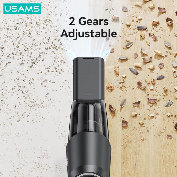 USAMS 2 σε 1 σκουπάκι χειρός & air duster ZB291, 60W, 4000mAh, μαύρο - Image 5