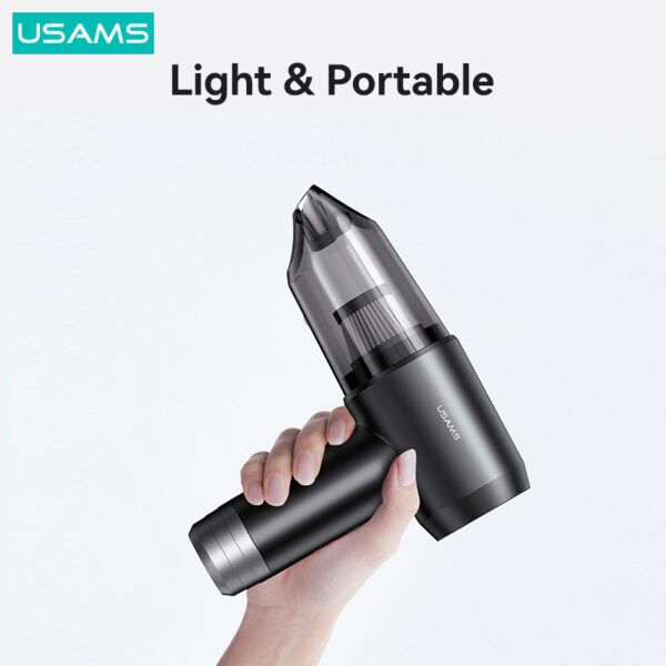 USAMS 2 σε 1 σκουπάκι χειρός & air duster ZB291, 60W, 4000mAh, μαύρο - Image 7