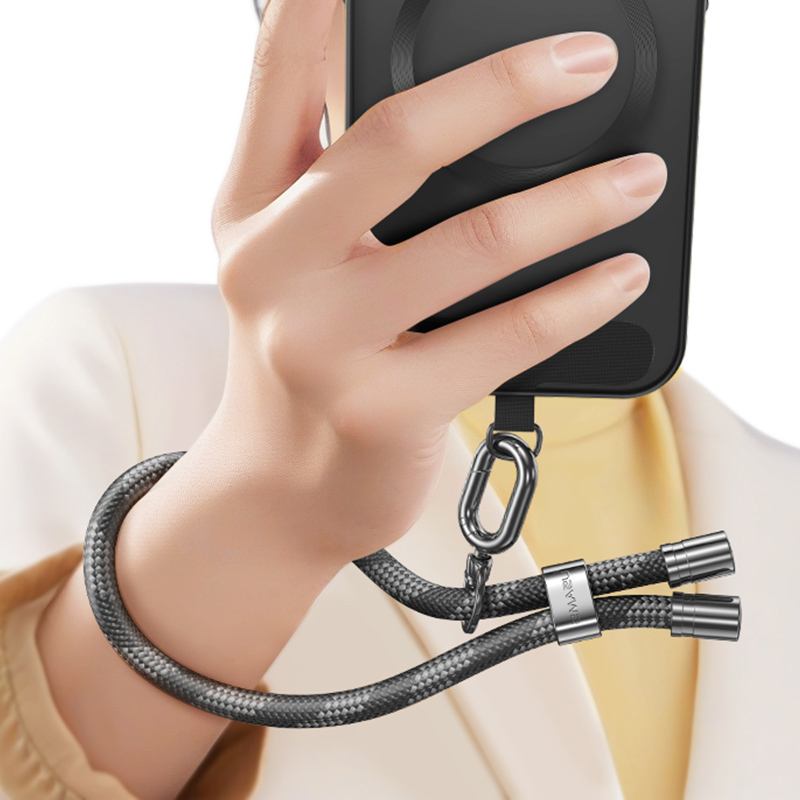 USAMS κορδόνι καρπού για κινητά ZB317, 34cm, universal, μαύρο - Image 2