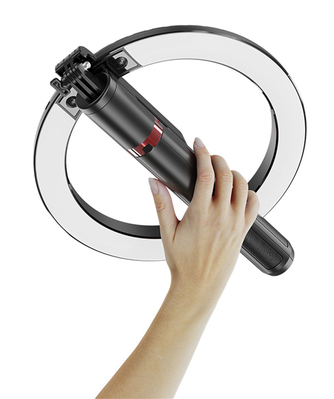 USAMS φωτιστικό δαχτυλίδι LED ZB323 με τρίποδο & βάση smartphone, μαύρο - Image 8