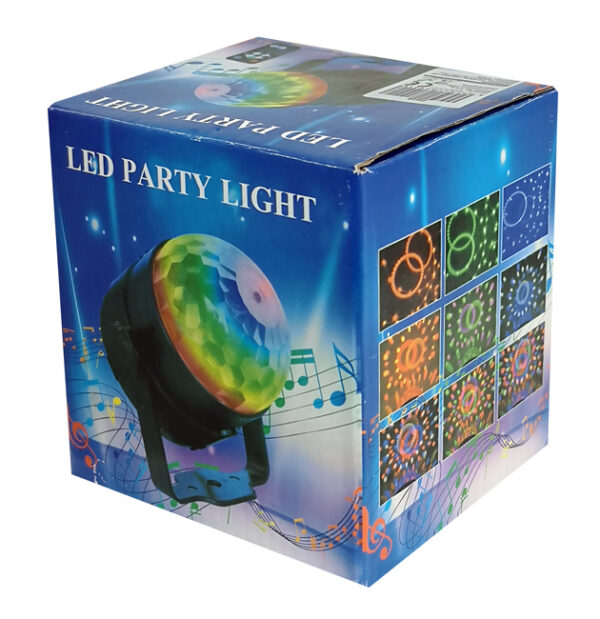 LED φωτορυθμικό φωτιστικό ZS48 με χειριστήριο, RGB, 3W, μαύρο - Image 5